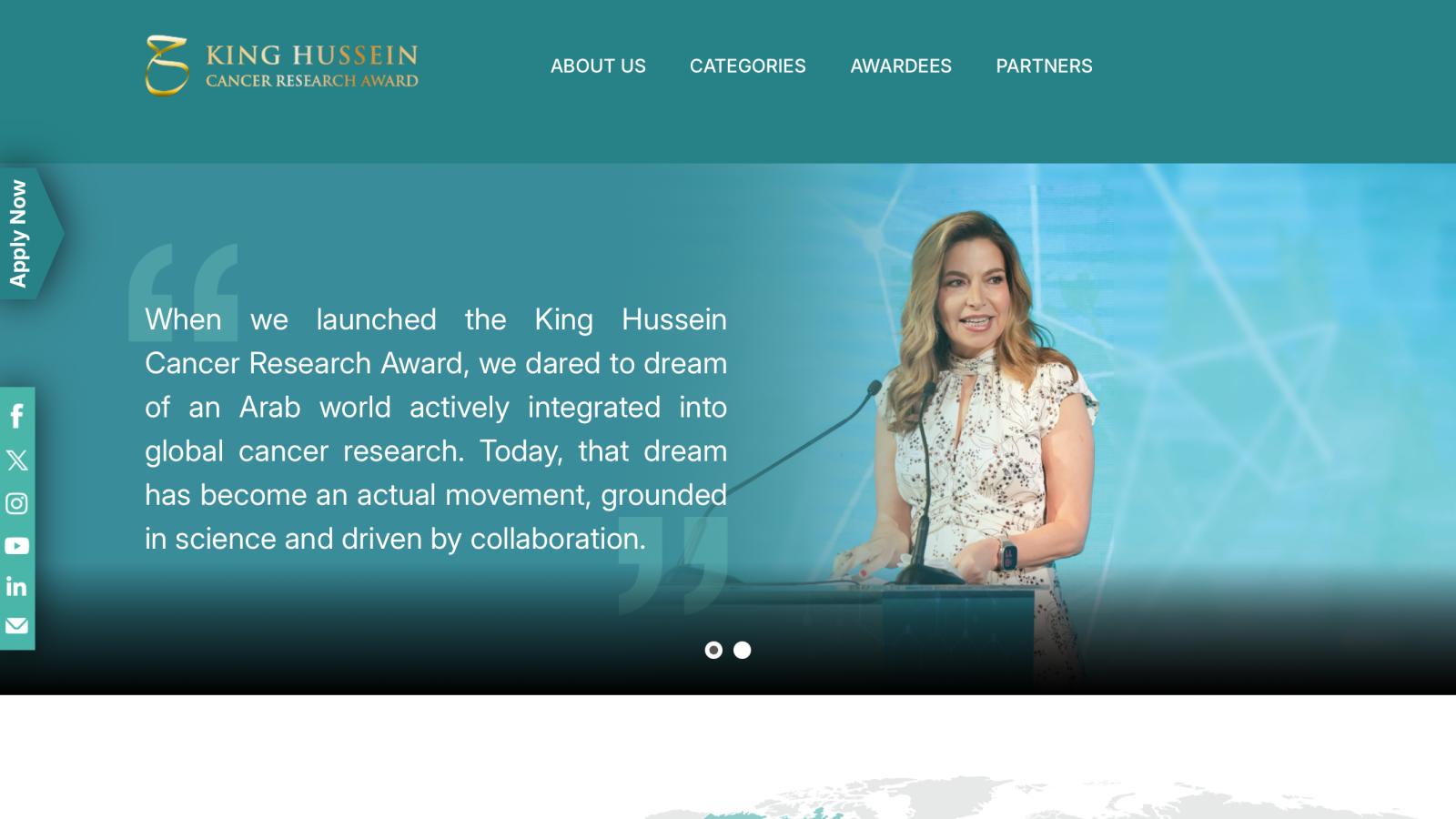 The King Hussein Award for Cancer Research — Redesign